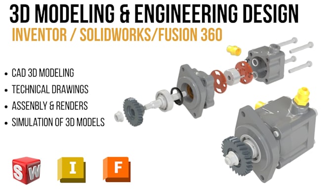 design and model mechanical parts in autodesk inventor