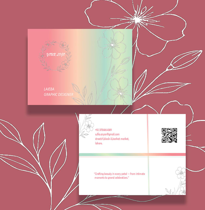 make modern professional buisness cards