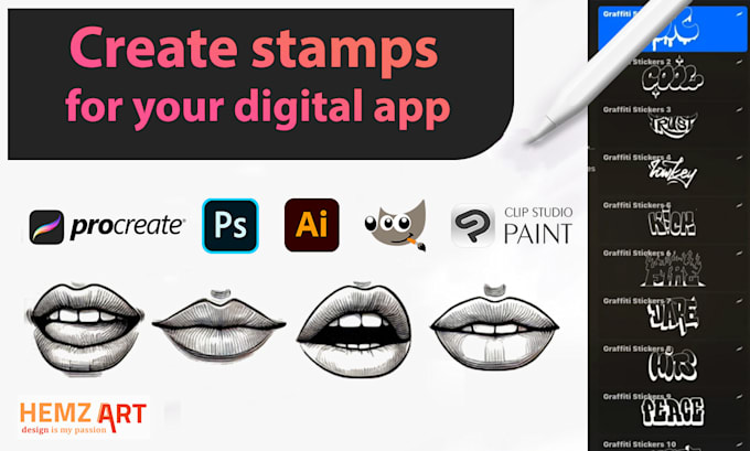 create stamps and stencils for your digital app you
