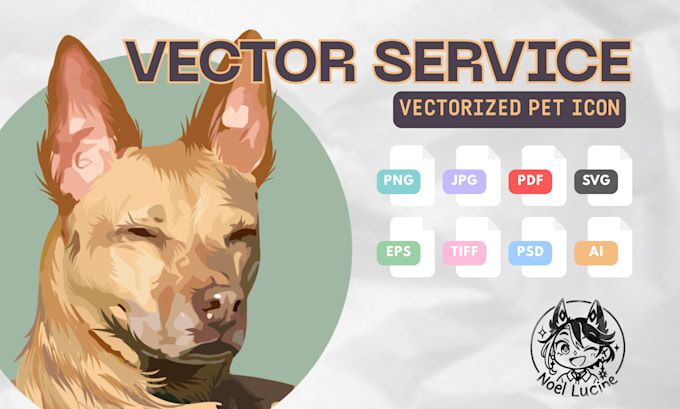 create a vector pet portrait icon for you