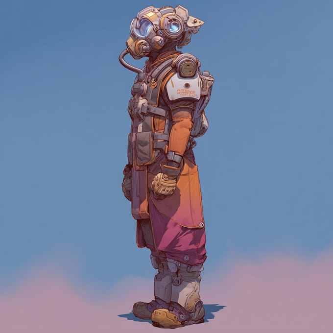 sci fi character illustration or sci fi character