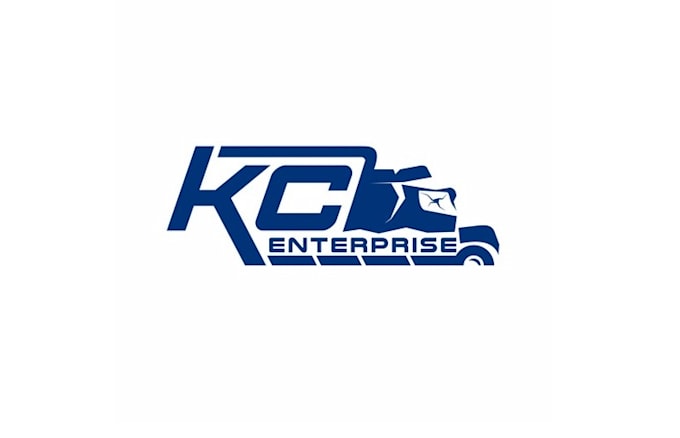 design wrecked semi truck logo