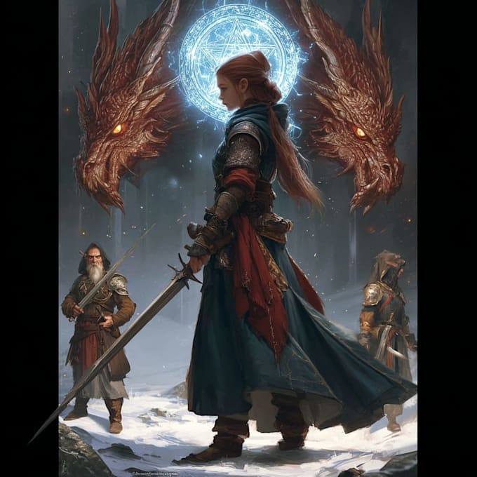 Make a dnd fantasy character concept art for you by Derricstley | Fiverr