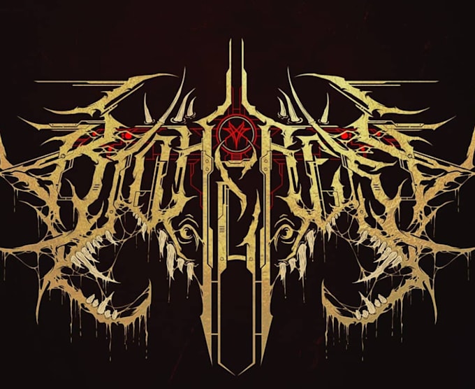 design a technical extreme metal logo