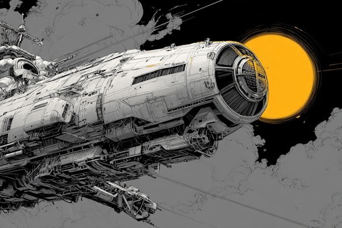draw sci fi illustration and sci fi art