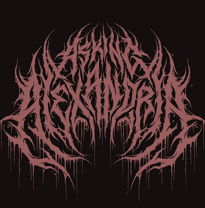 create a sharp and chaotic deathcore logo