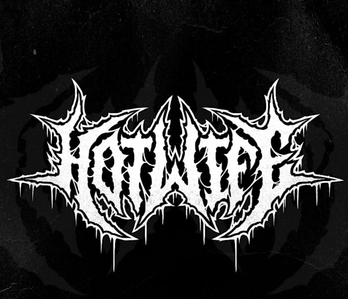 create a distorted old school death metal logo