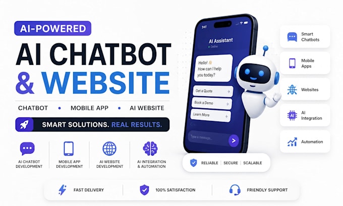 do ai chatbot, ai mobile app, mobile app, ai website, app development for you