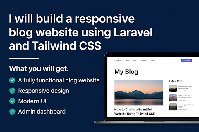 create a website with tailwind and laravel framework