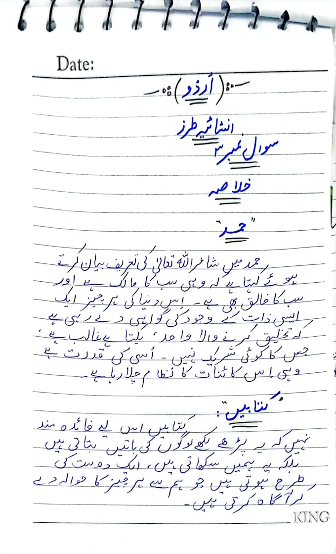 Create neat handwritten notes and assignments by Fakhuuu | Fiverr