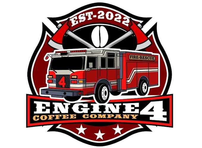 design modern fire fighter logo
