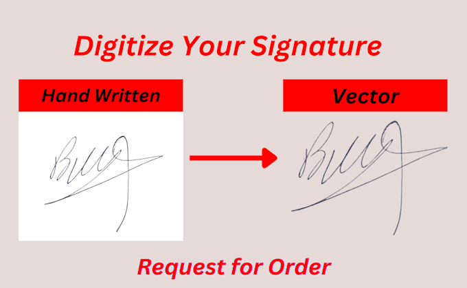 digitize your handwritten signature into a logo vector