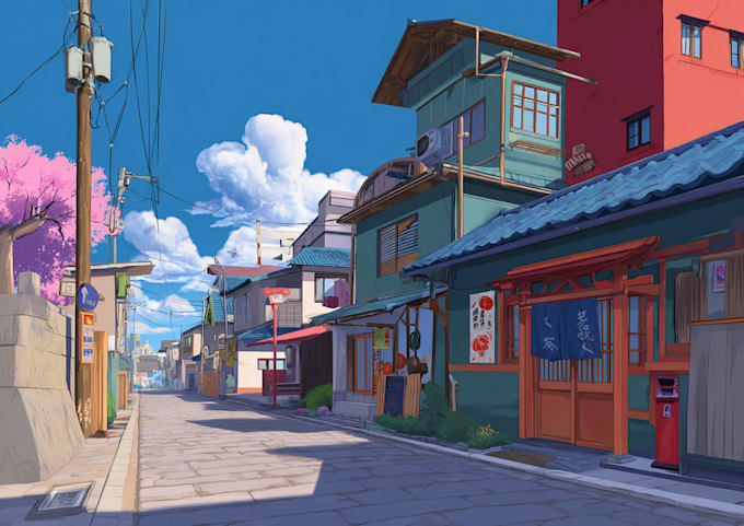 create  background for anime, video, visual novel, or game