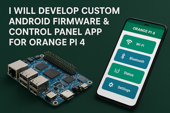 develop custom android firmware and control panel app for orange pi 4