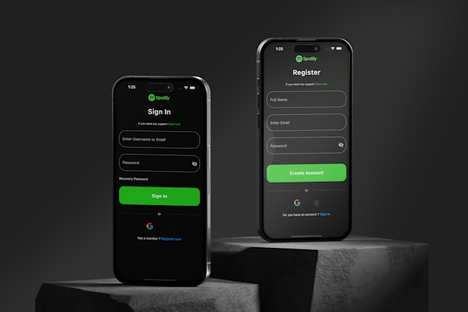 design and develop flutter UI from figma or xd