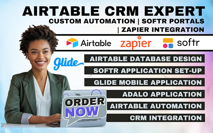 build airtable database interface softr glide zapier automations integrations