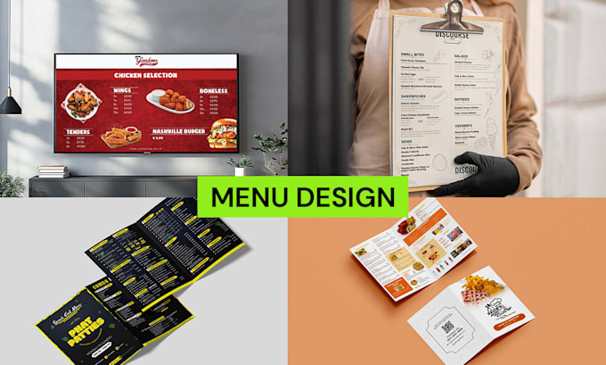 do an amazing menu design, food menu, restaurant menu design and digital menu