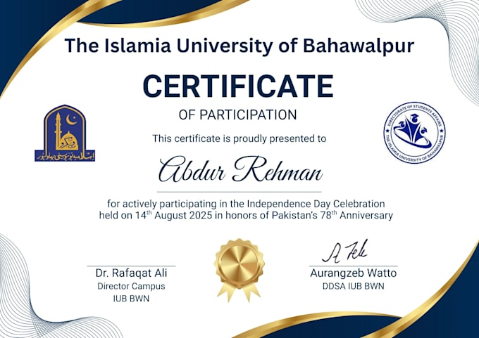 design professional certificates of achievement, appreciation, or participation