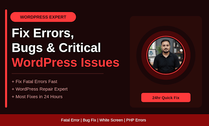 fix wordpress issues, errors, bugs and wordpress repair your site