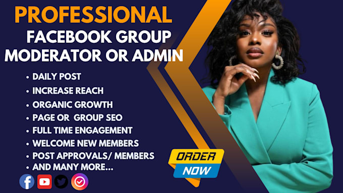be your facebook group page admin moderator or  community manager