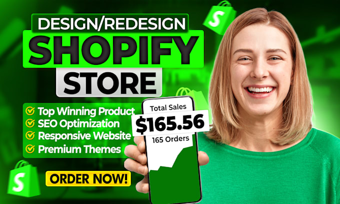 build shopify store or dropshipping ecommerce store