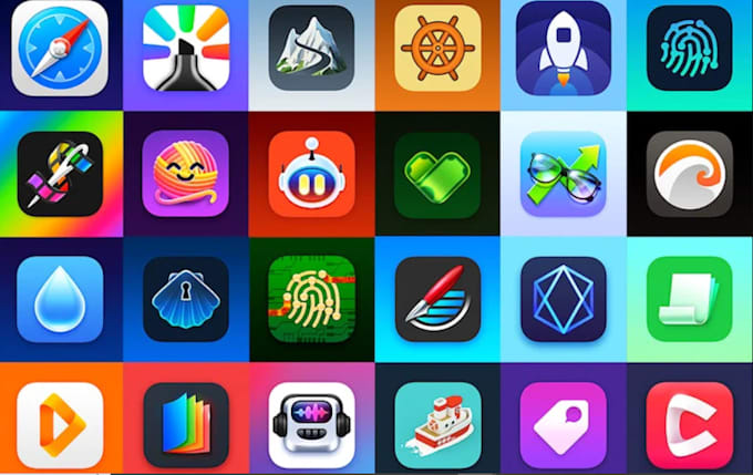 design modern app icon logo for ios and android