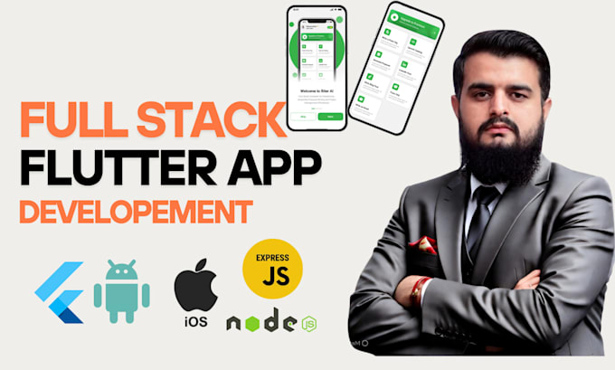 develop a full stack flutter mobile app with custom backend