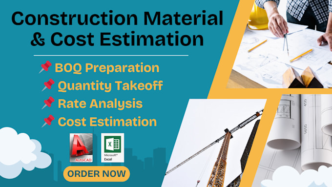 do accurate quantity takeoff, boq, cost estimation and rate analysis