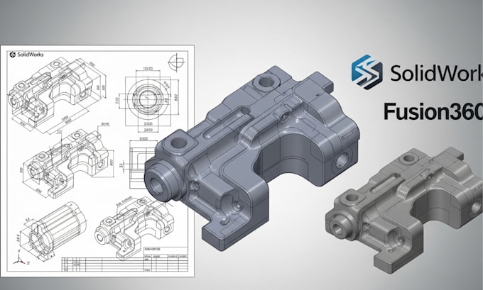 Modelling 3d Example Technical Drawing Do 3d cad model technical drawings and 3d renderings for solidwork and ...