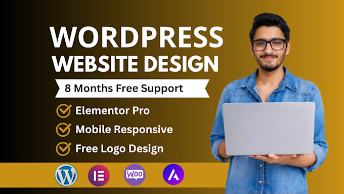 create wordpress website design, redesign, customize with elementor