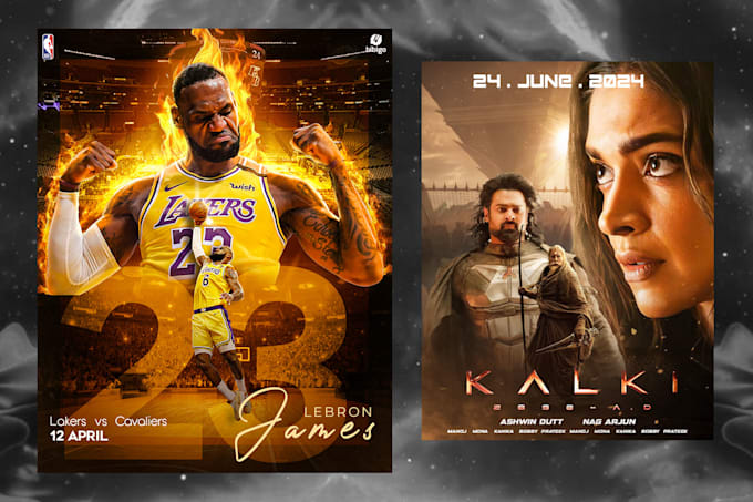design a dynamic poster with cinematic style