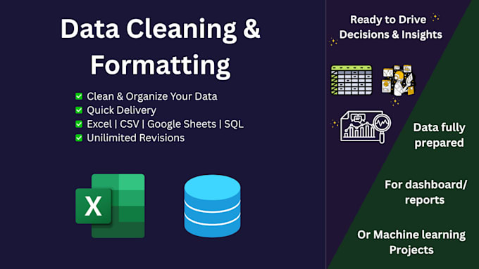 clean, fromat, and do data entry from any sources