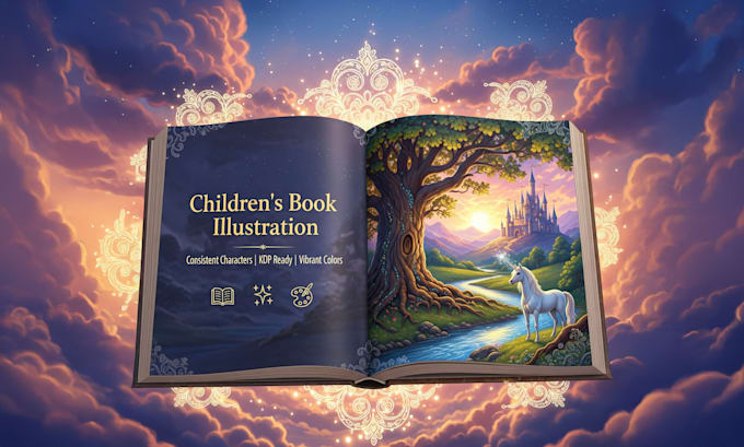 create consistent children storybook illustrations for KDP and print