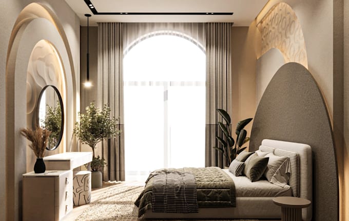 remodel 3d cgi bedroom interior,walkin closet,dressing room,bath sauna,d5 render