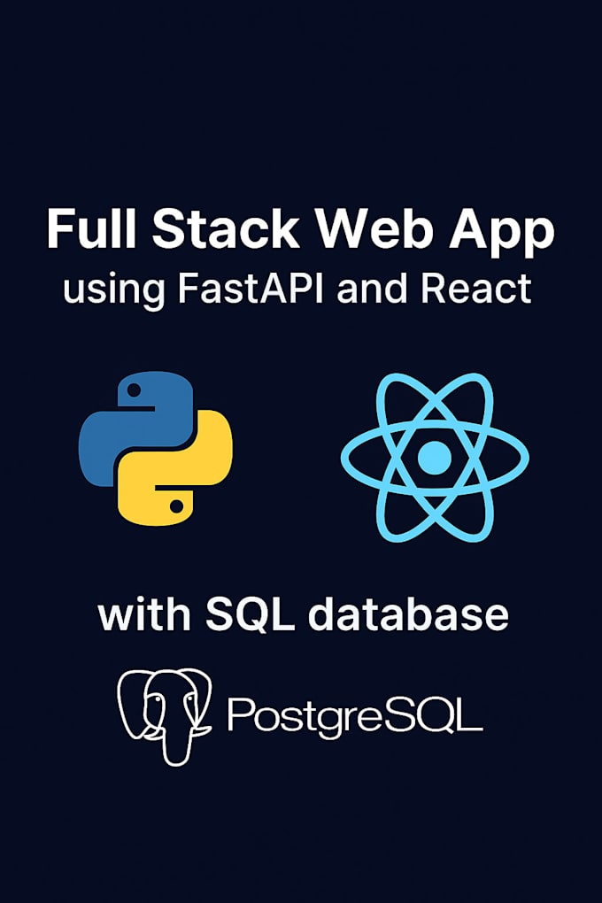 build a full stack web app using fastapi and react