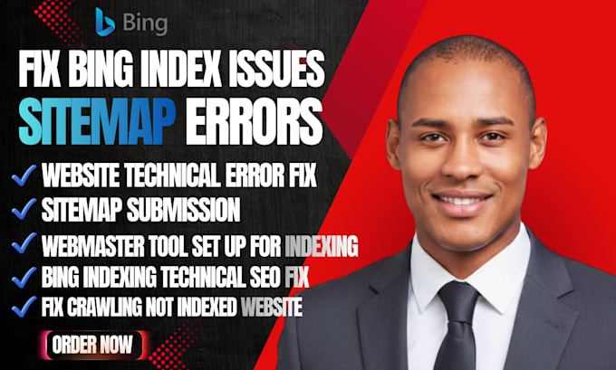 fix bing index, sitemap error, webmaster tools setup for indexing, seo