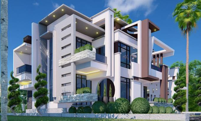 do 3d exterior design architectural 3d modeling rendering and visualization
