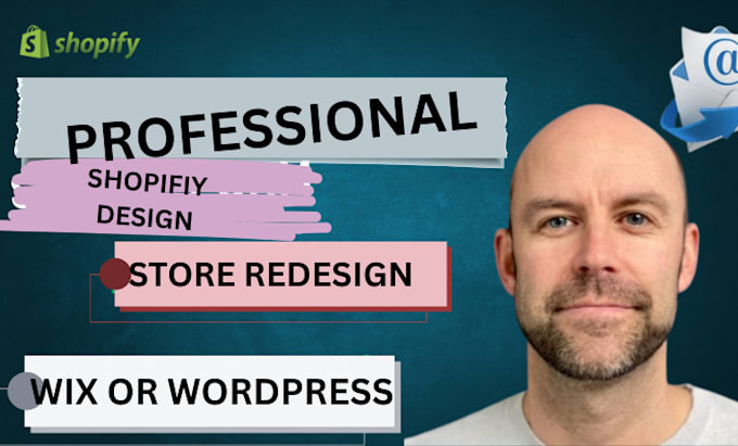 redesign or design shopify website, shopify store design using wix or wordpress