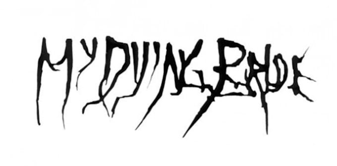 craft an evil doom metal logo with texture