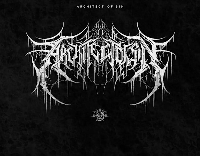 make an old school technical death metal logo