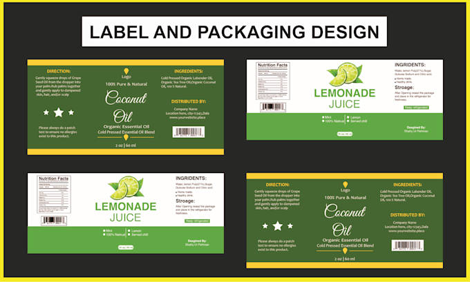 design, redesign or edit your product label and packaging