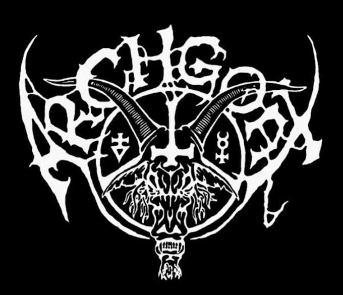 craft an evil and gothic black metal logo