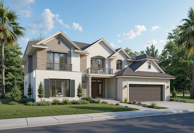 design exterior 3d masterplan with landscape rendering
