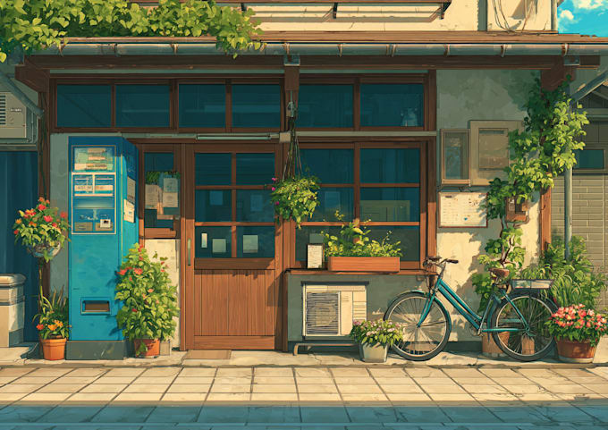 do anime background and environment art