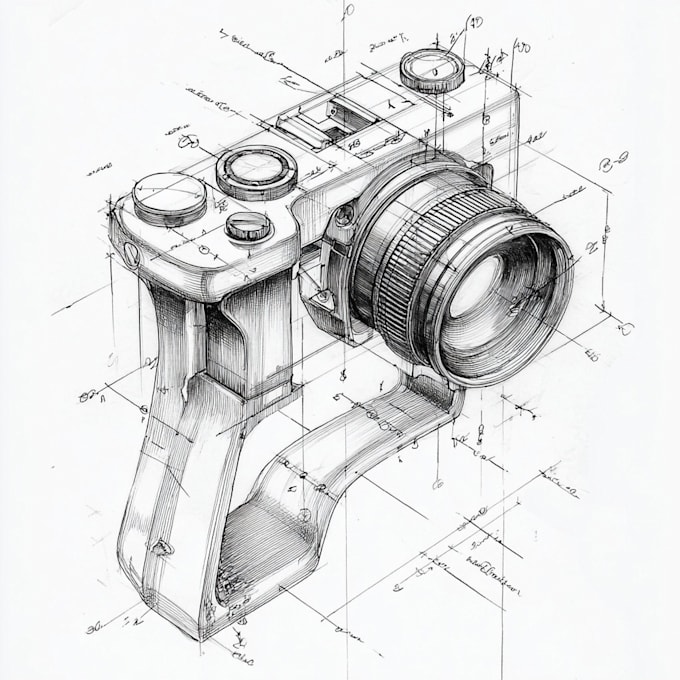 develop industrial and product design concept by sketches