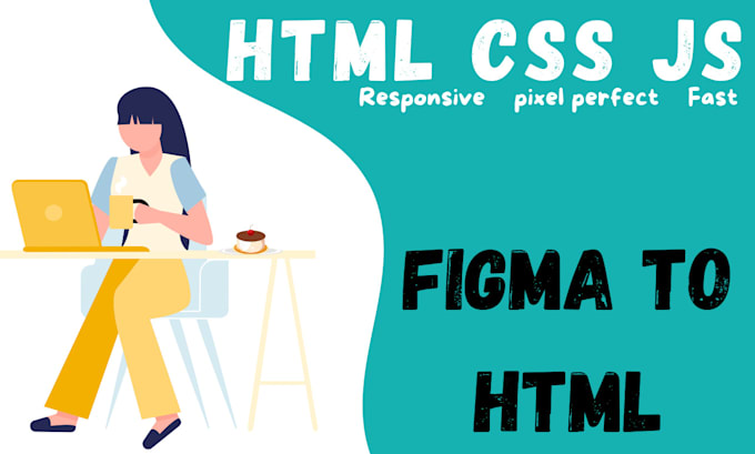 convert figma to responsive HTML CSS js