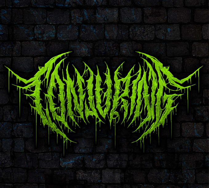 do hand draw a death metal logo with texture