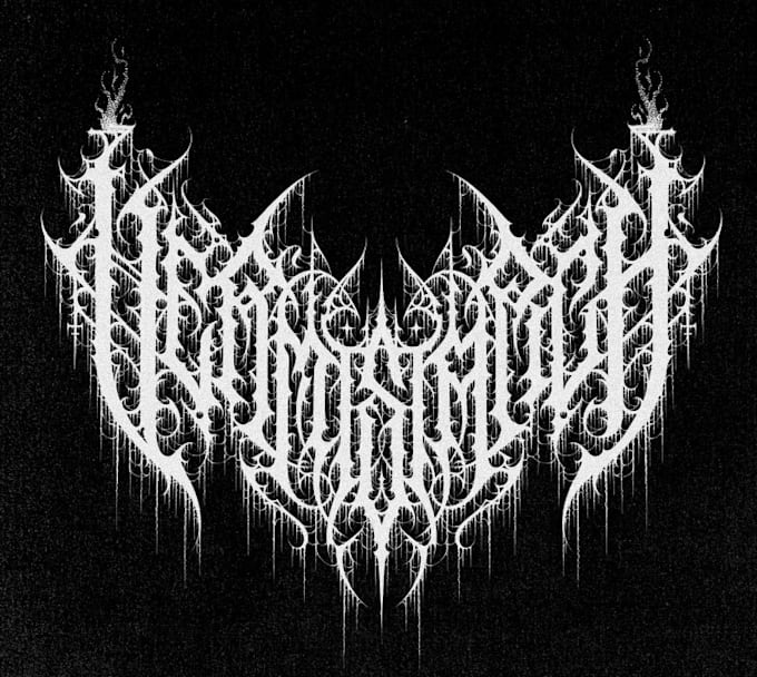 do custom blackened death metal logo design