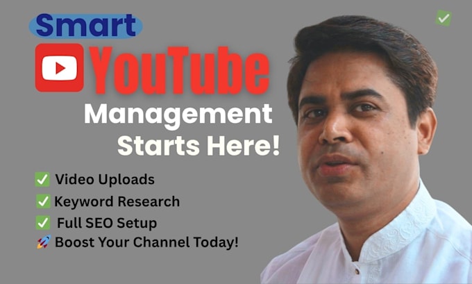 be a pro youtube manager, virtual assistant for SEO and growth