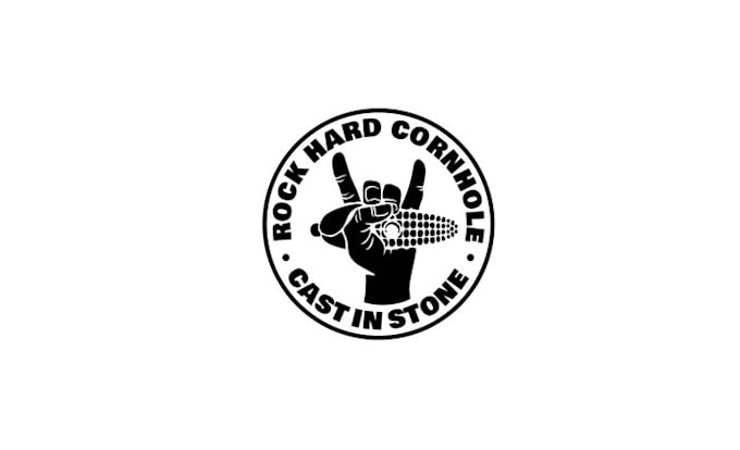 design awesome DIY concrete corn hole kit logo